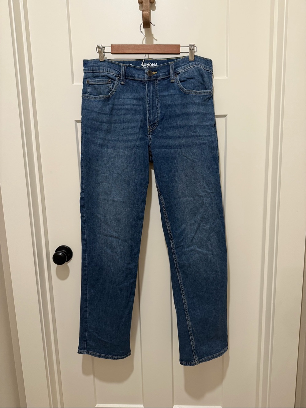 SONOMA Men's Straight-Leg Dark Blue Jeans